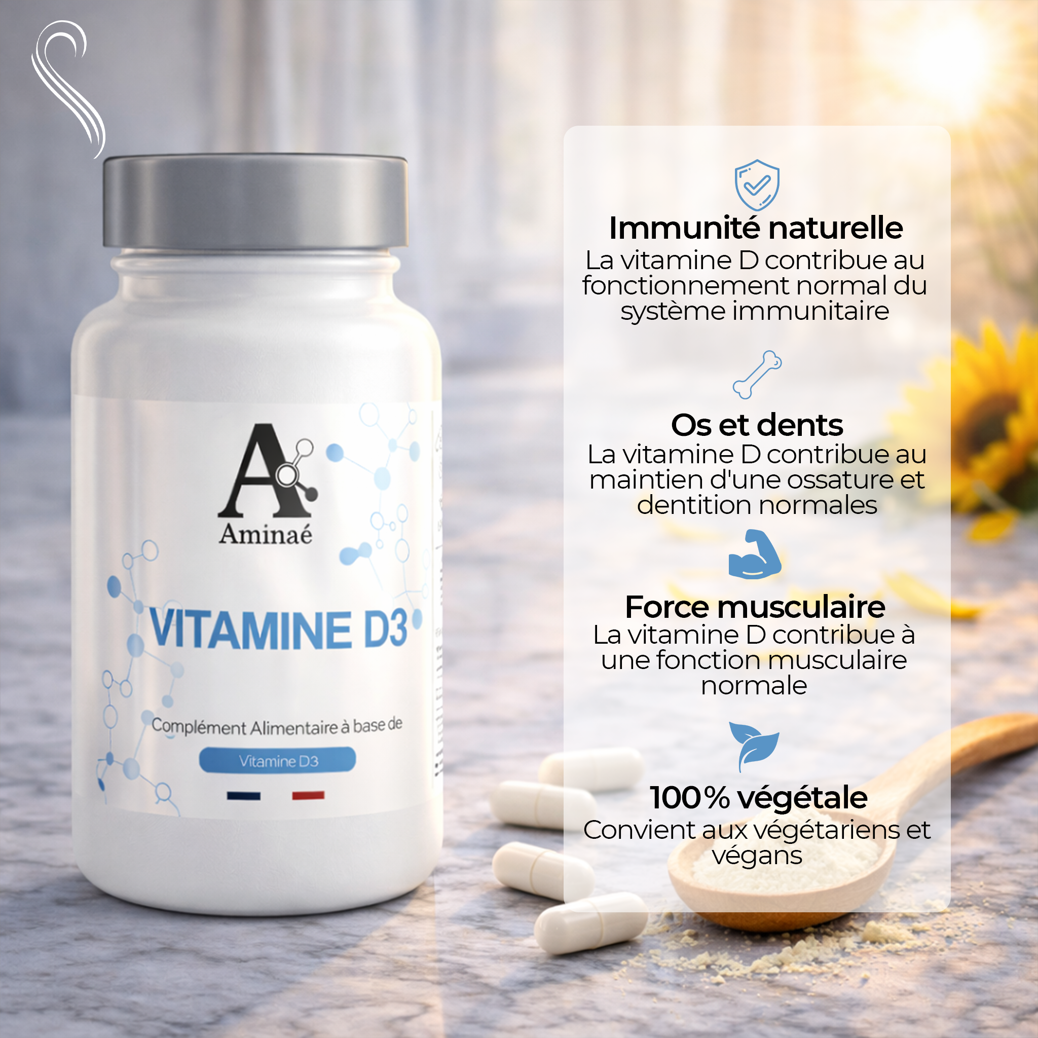 aminae-premium-vitamine-d3-compl-ment-immunit-os image 2