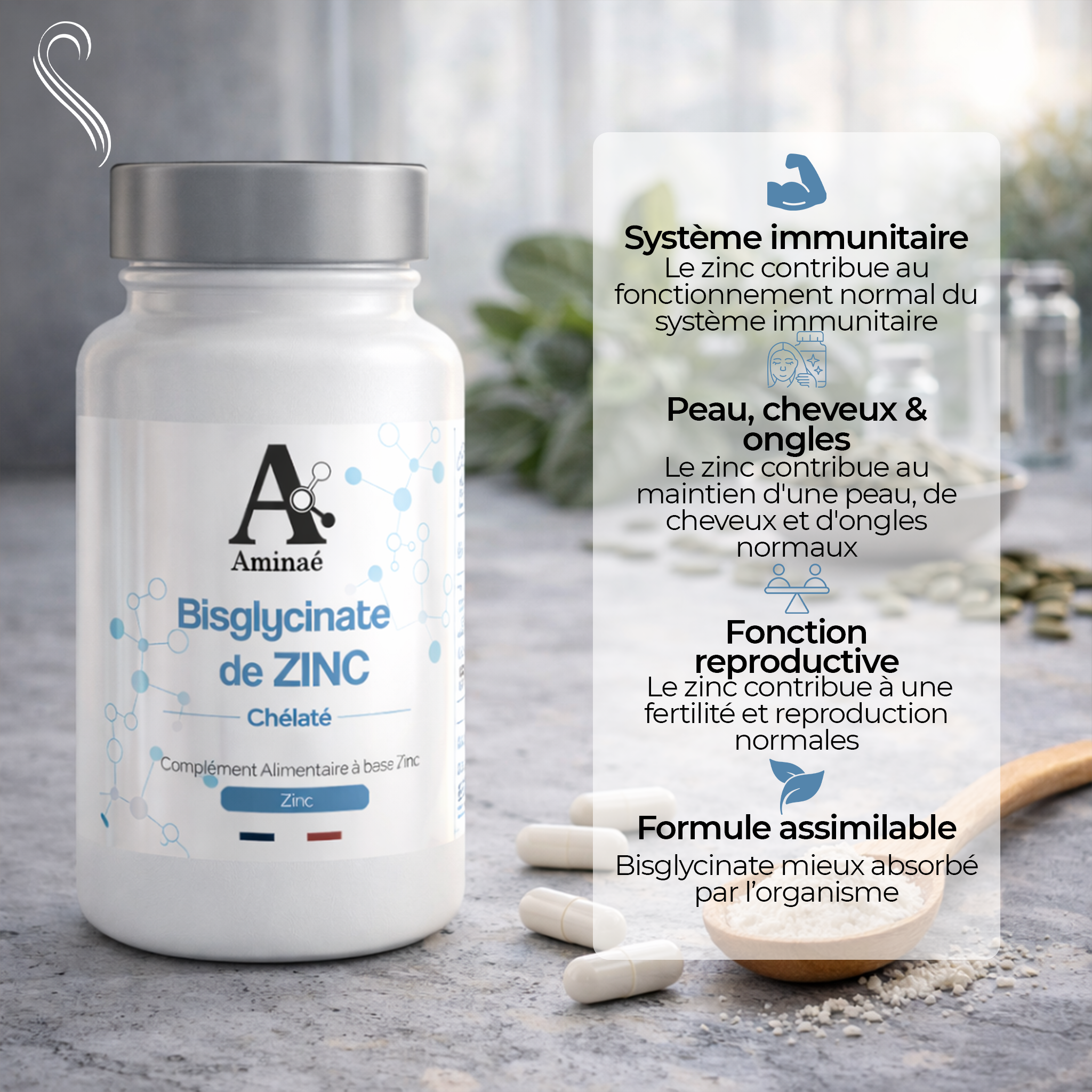 amina-absolutessence-bisglycinate-de-zinc-g-lules-immunit image 2