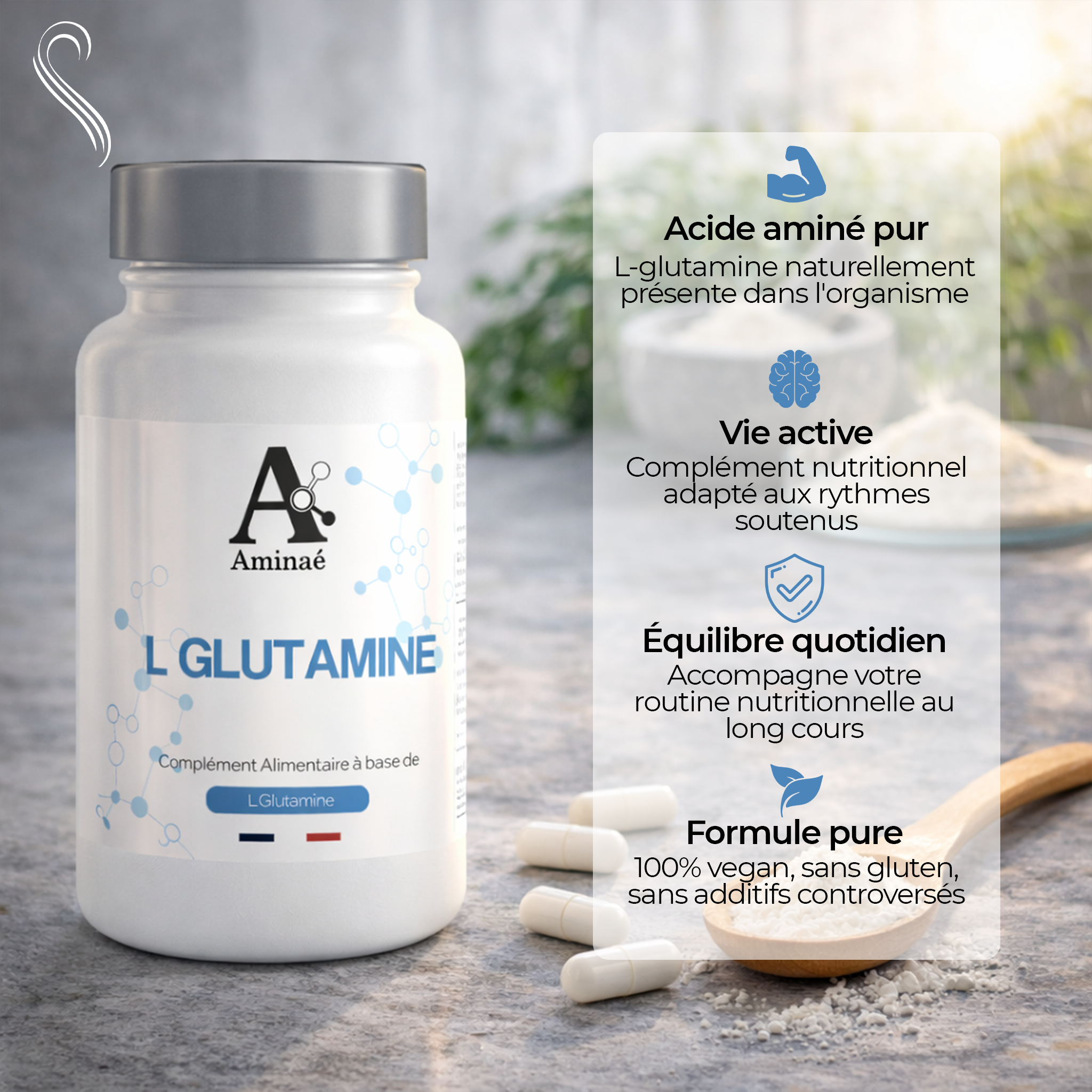 amina-absolutessence-l-glutamine-compl-ment-r-cup-ration-musculaire image 2